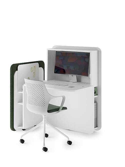 mobiles homeoffice, klappbar, verschiebbar